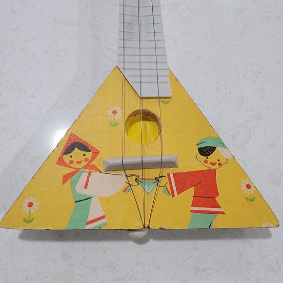 Vtg Hand Painted Folk Art St. Petersburg Troika Balalaika Souvenir Russian Toy - Picture 2 of 5